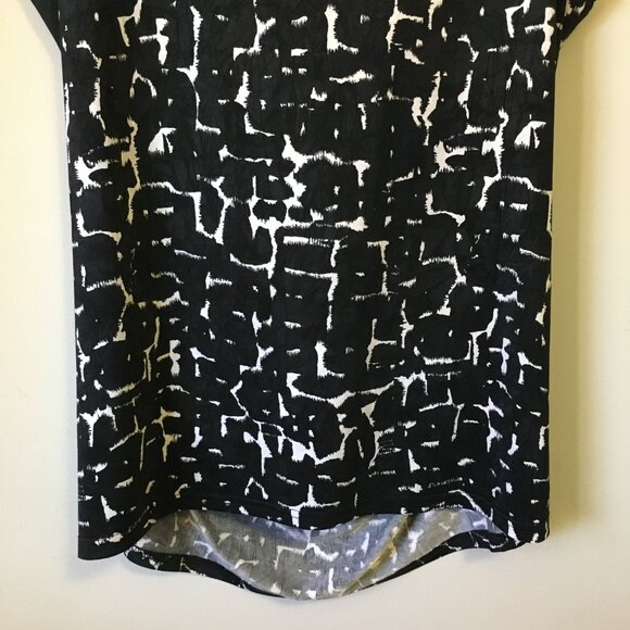 Not Just Pants Ink Blotched Ruched Waist Cowl Neck Tank Top - Picture 7 of 14